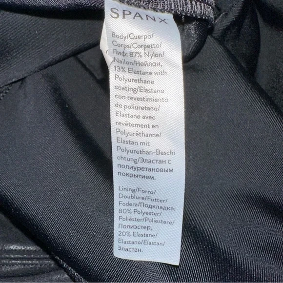 Spanx‎ Faux Black Leather Leggings Size Small - Picture 9 of 10